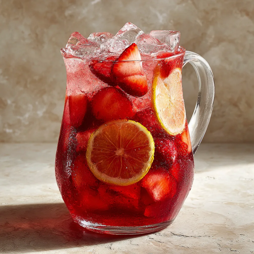 Strawberry Lemonade Red Drink Pitcher
