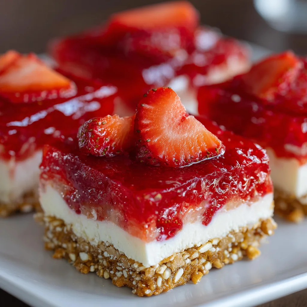 Strawberry Pretzel Delight Squares
