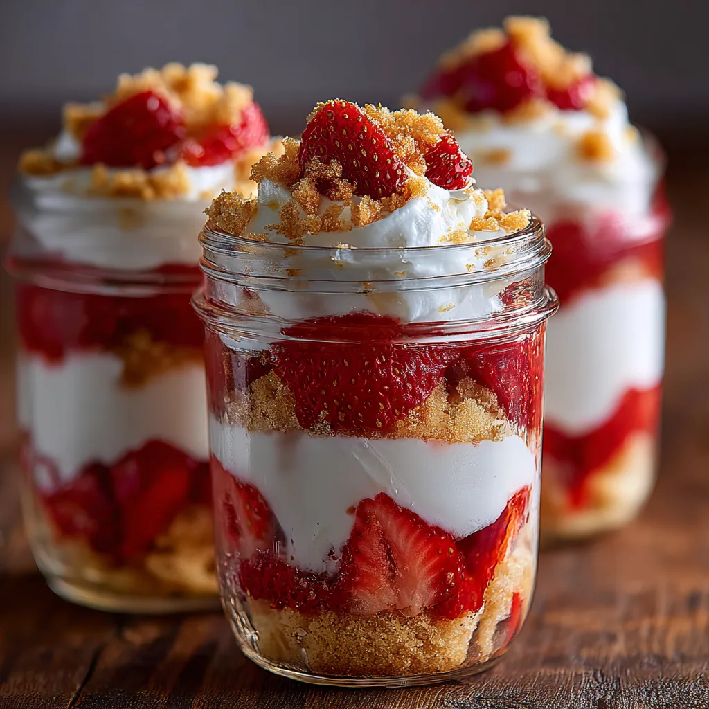 Strawberry Shortcake Jar Parfaits