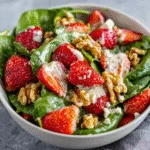 Strawberry Spinach Salad with Poppyseed Dressing (vegetarian)