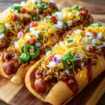Texas Chili Cheese Dogs Loaded