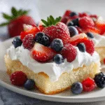 Tres Leches Berry Sheet Cake