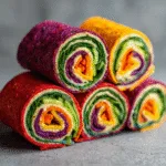 Veggie Rainbow Pinwheels (vegan)