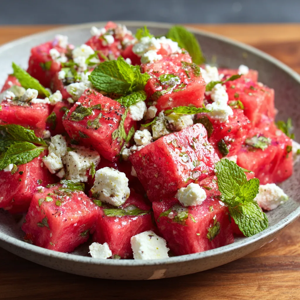 Watermelon Feta Mint Salad (gluten-free)