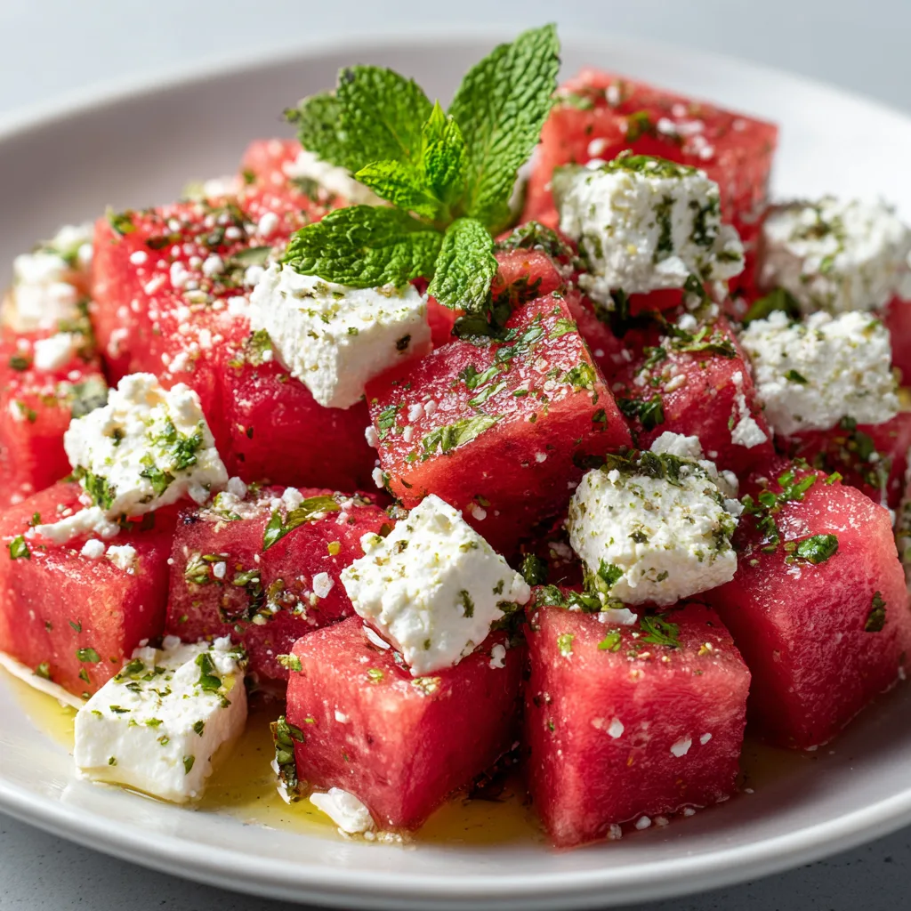 Watermelon Feta Mint Salad