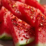 Watermelon Wedges with Chili Salt