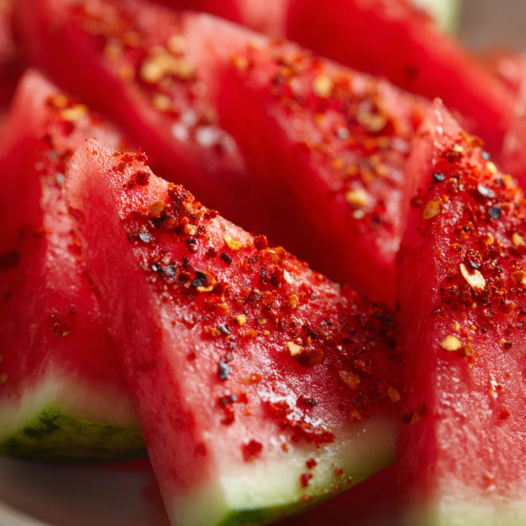 Watermelon Wedges with Chili Salt
