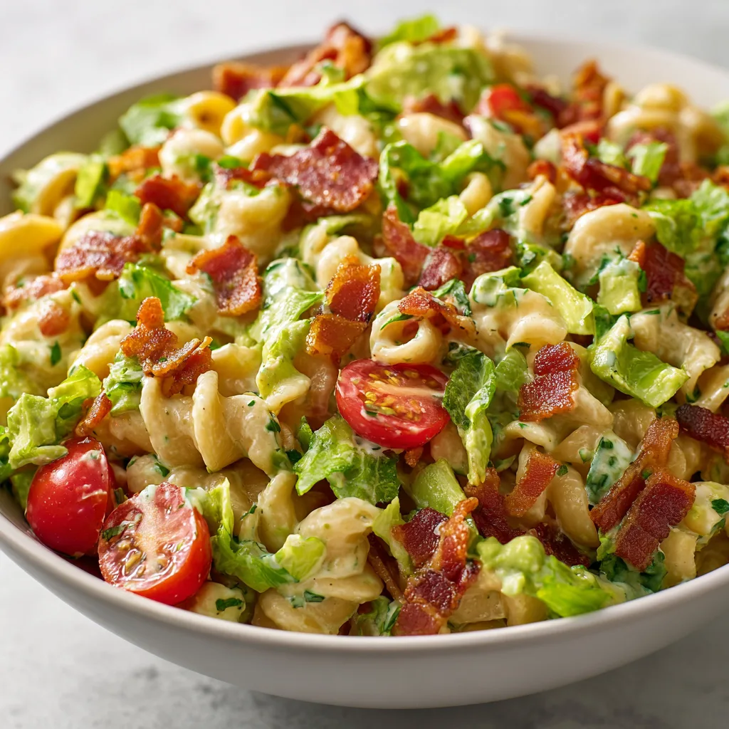 BLT Pasta Salad with Avocado Ranch