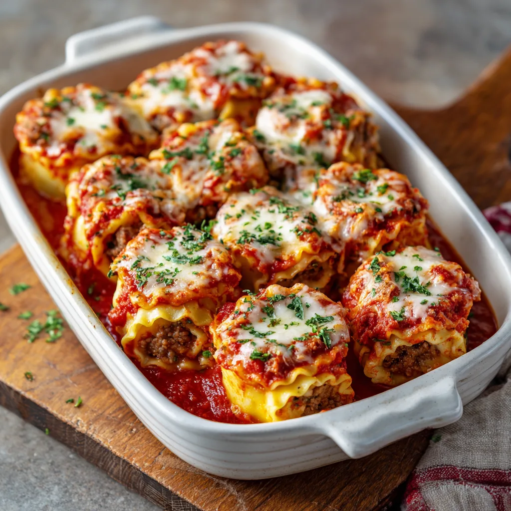 Beef Lasagna Rolls (42g Protein Per Roll!)