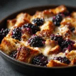 Blackberry Cobbler Bread Pudding