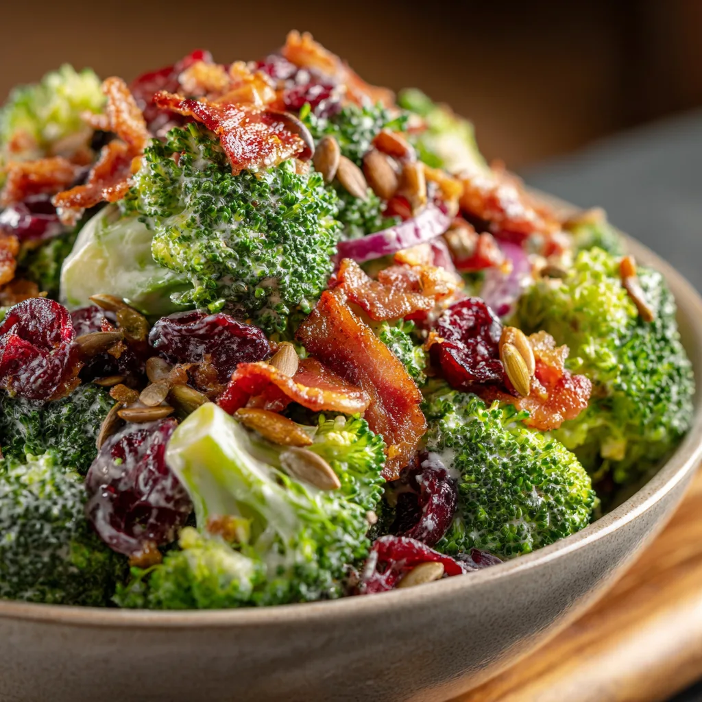 Broccoli Salad with Bacon & Cranberries