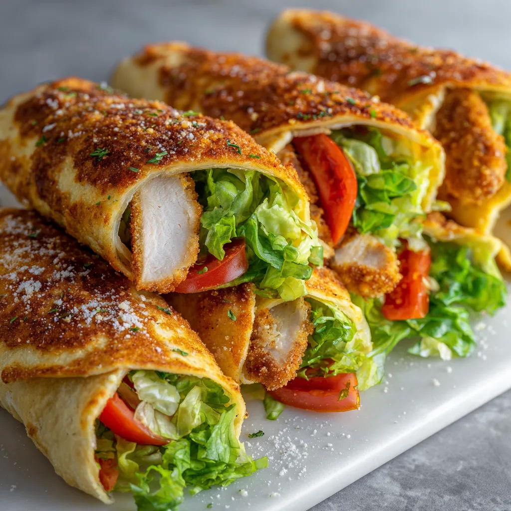 Crispy Garlic Parmesan Chicken Wraps That Wow Your Tastebuds! 2 Crispy Garlic Parmesan Chicken Wraps