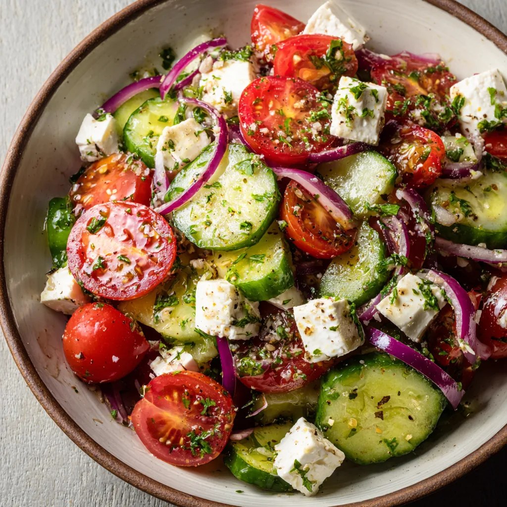 Cucumber Tomato Salad with Feta