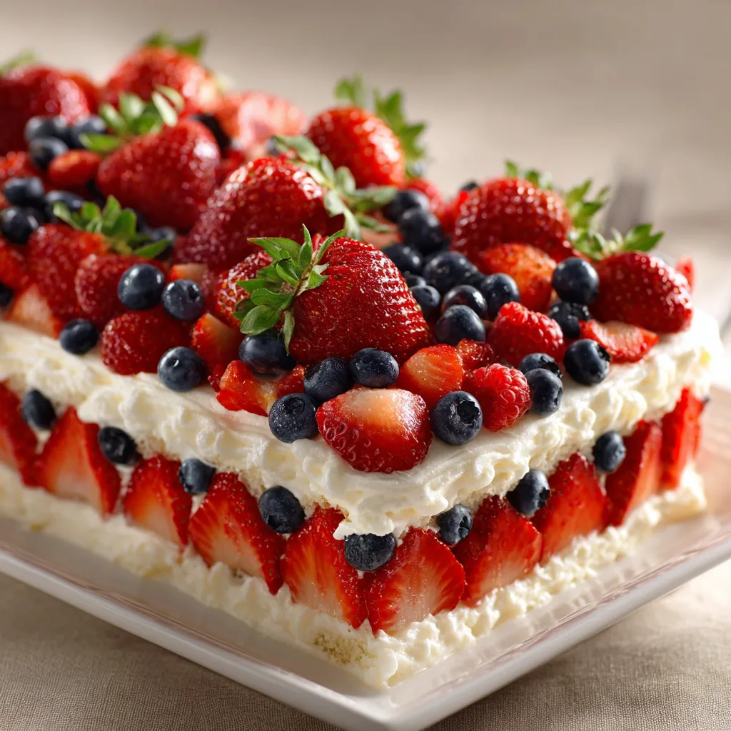 Flag Cake with Fresh Berries (Instagram-Worthy!)