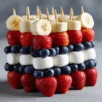 Flag Fruit Kabobs for BBQ Parties