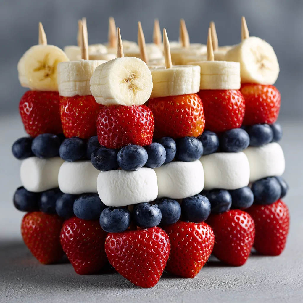 Flag Fruit Kabobs for BBQ Parties