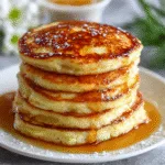 Fluffy Greek Yogurt Pancakes with Pudding Mix