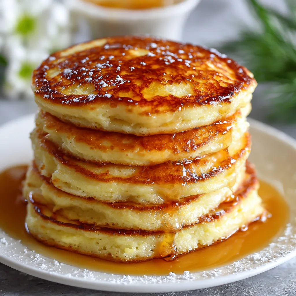 Fluffy Greek Yogurt Pancakes with Pudding Mix