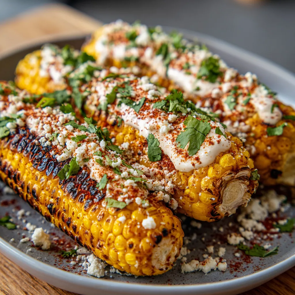 Grilled Corn with Mexican Street Corn Topping