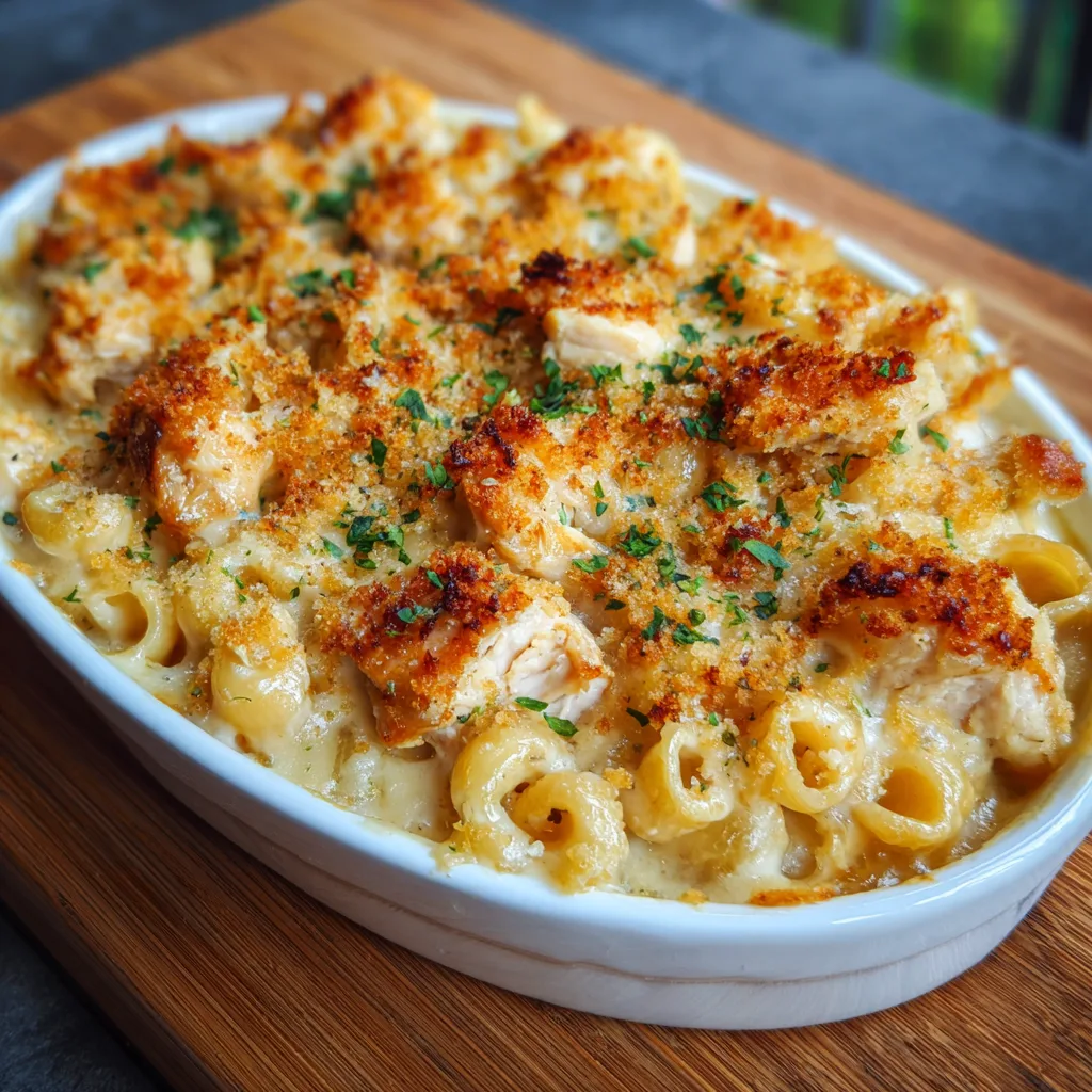 Honey Garlic Butter Chicken Mac & Cheese