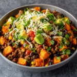 Loaded Sweet Potato Beef Bowl (65g Protein!)