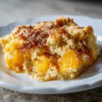 Peach Cobbler Dump Cake (3 Ingredients!)
