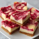Raspberry Swirl Cheesecake Bars