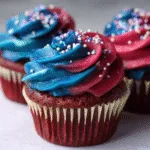Red Velvet Blue Velvet Cupcakes