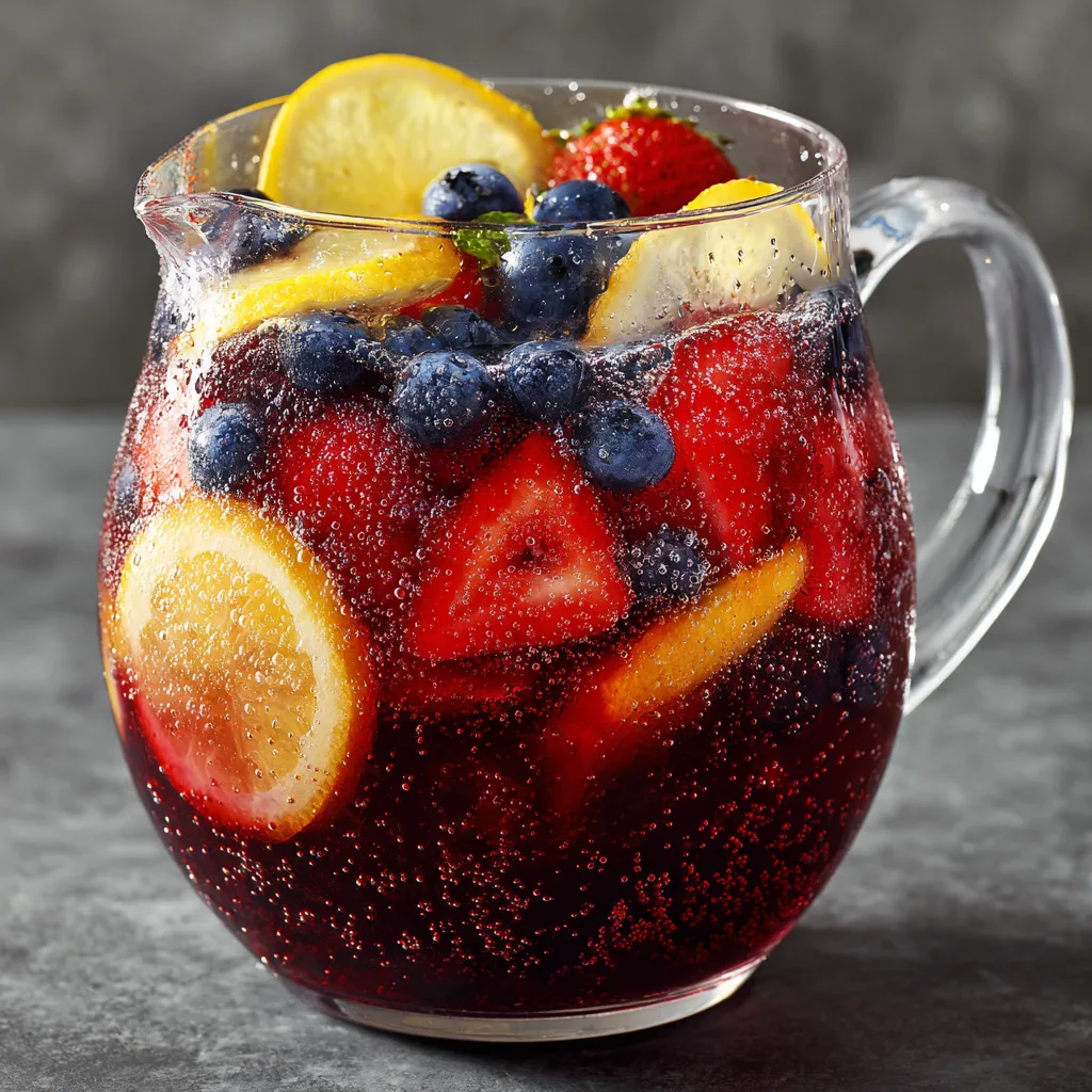 Red White & Blue Sangria Pitcher Recipe