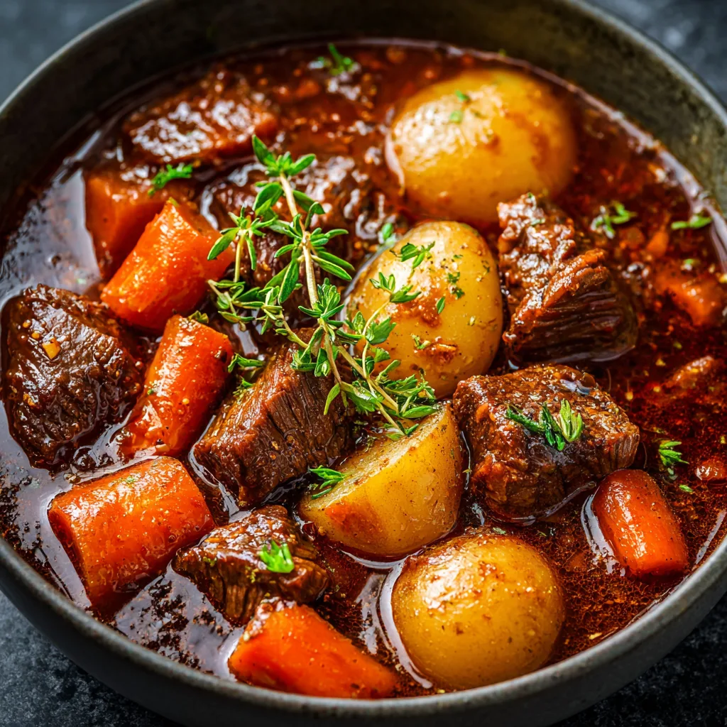 Slow Cooker Beef Stew with Bone Broth