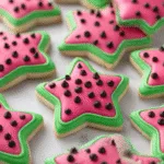 Star-Shaped Watermelon Cookies