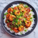 Sticky Garlic Sesame Shrimp Bowls (26g Protein, 20 Minutes!)