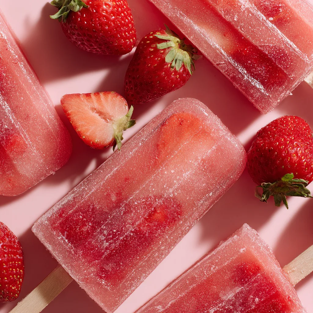 Strawberry Collagen Popsicles (Summer Skin Boost!)
