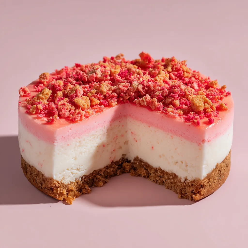 Strawberry Crunch Cheesecake (Viral TikTok Recipe!)