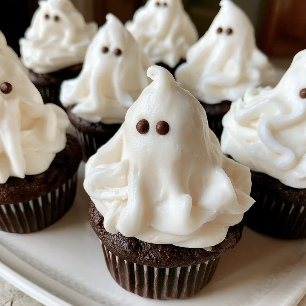 Adorable Ghost Halloween Cupcakes