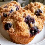 Blueberry Muffins With Streusel Crumb Topping for Breakfast Delight! 3 Blueberry Muffins With Streusel Crumb Topping