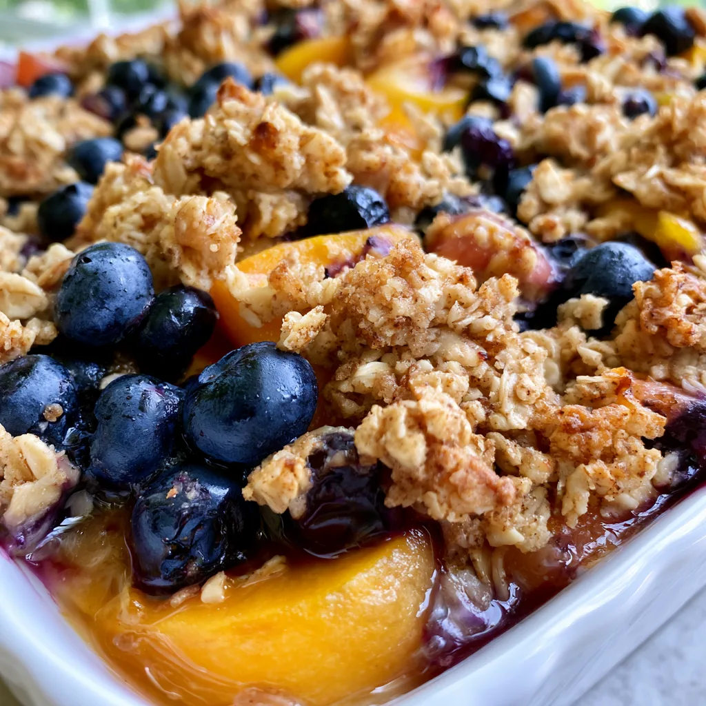 Blueberry Peach Crumble: Indulge in This Delicious Dessert! 2 Blueberry Peach Crumble