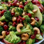 Broccoli Cashew Salad with Apples, Pears, and Cranberries: A Sweet Crunch! 3 Broccoli Cashew Salad with Apples, Pears, and Cranberries