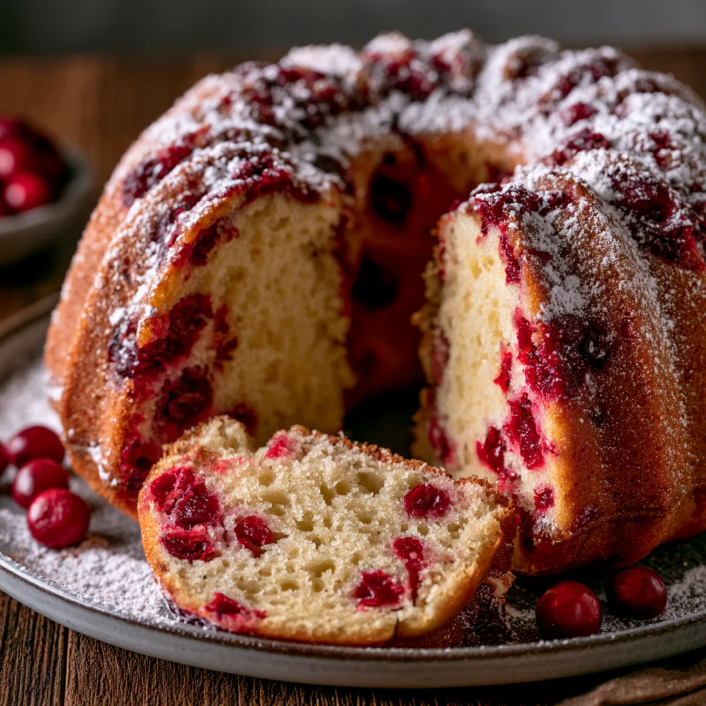 Christmas Cranberry Pound Cake