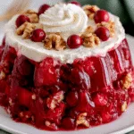 Cranberry Jello Salad with Cream Cheese topping - House of Nash Eats