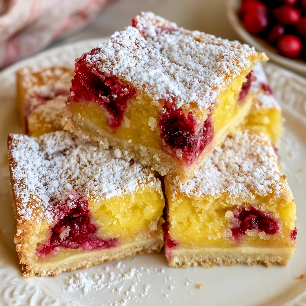 Cranberry Lemon Bars: A Tangy Delight You Can't Miss! 2 Cranberry Lemon Bars