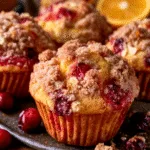 Cranberry Orange Muffins with Streusel Topping delight you! 3 Cranberry Orange Muffins with Streusel Topping