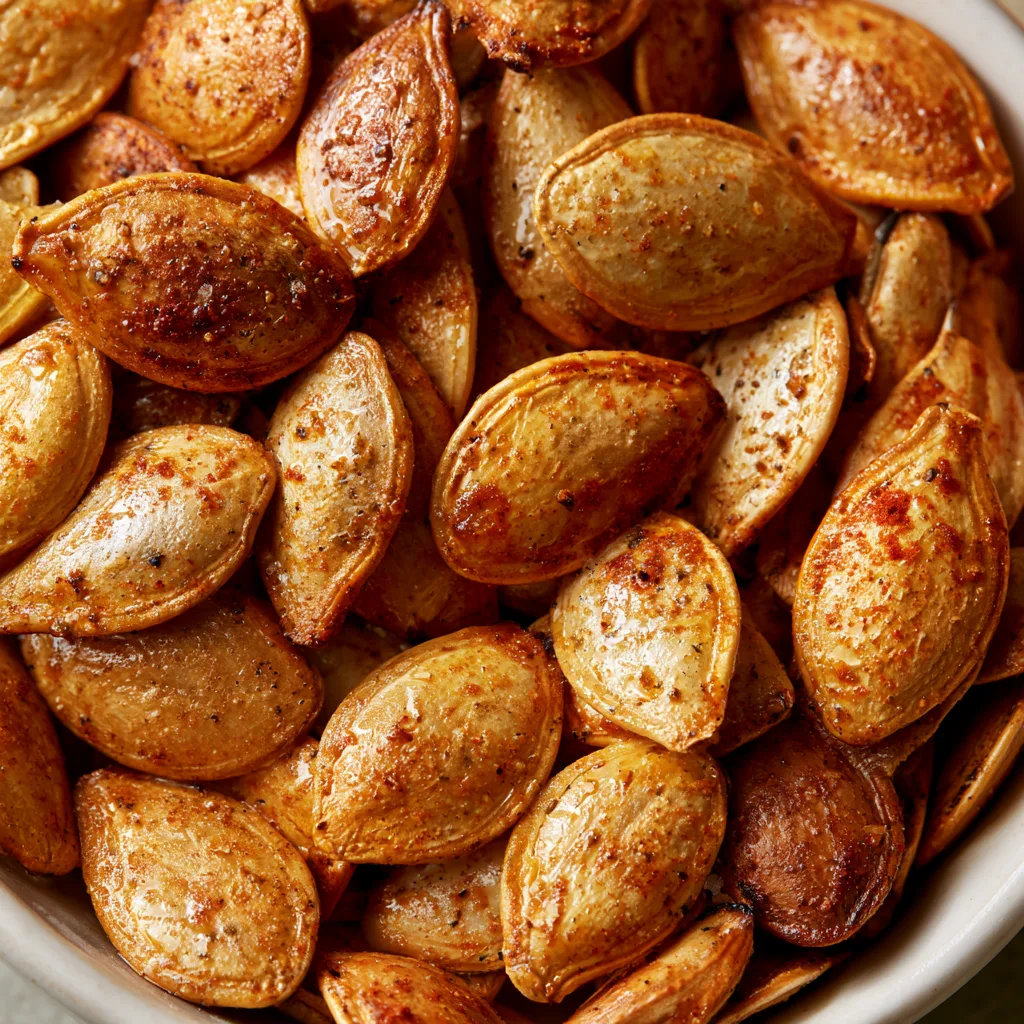 Crunchy and Salty Oven Roasted Pumpkin Seeds Delight! 2 Crunchy and Salty Oven Roasted Pumpkin Seeds!