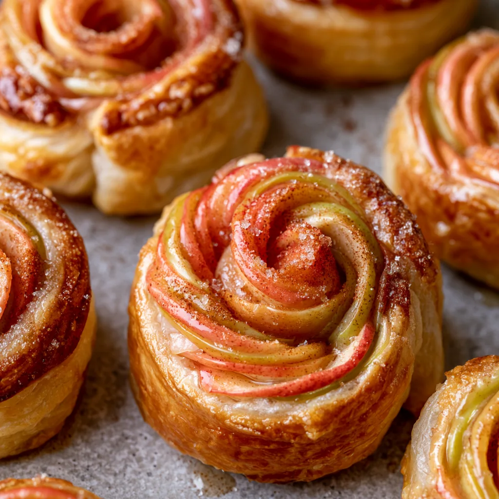 Delicate Apple Rose Pastry Blooms