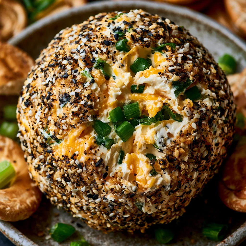 Everything Bagel Cheese Ball: Unleash Flavor Fun! 2 Everything bagel cheese ball