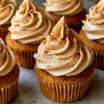 Irresistible Pumpkin Cupcakes Topped with Creamy Cinnamon Frosting! Enjoy the perfect fall treat today! 3 Irresistible Pumpkin Cupcakes Topped with Creamy Cinnamon Frosting!