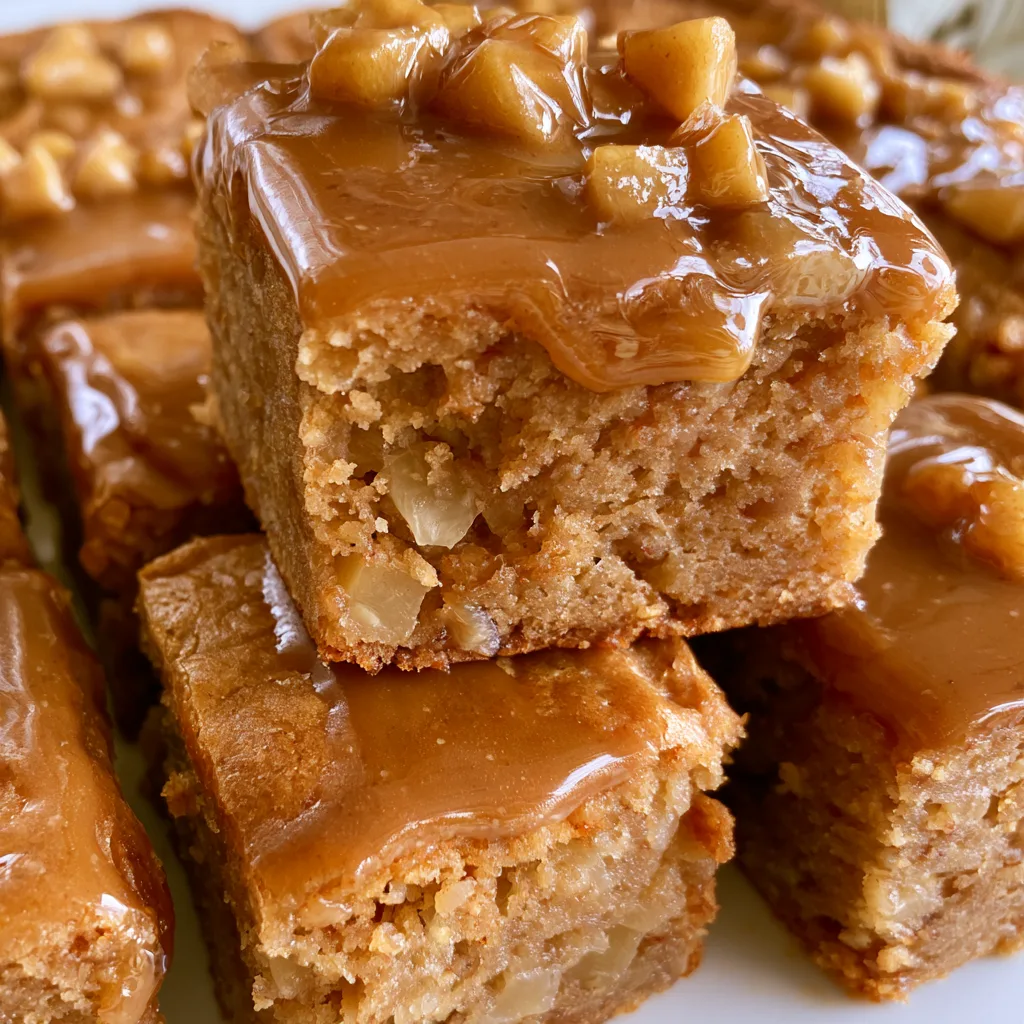 Maple Glazed Apple Blondies