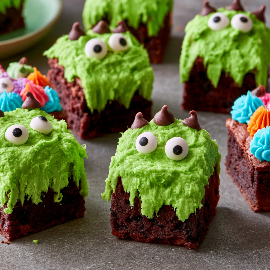 Monster Brownies: Transform Your Halloween Party Today! 2 Monster Brownies: Fun and Festive for Halloween Parties!