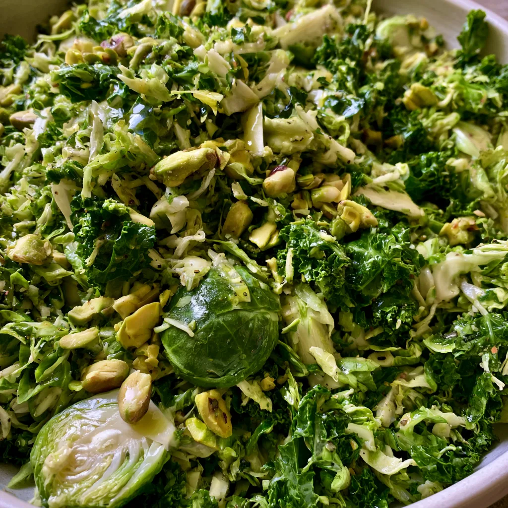 Quick and Delicious 10-Minute Brussels Sprouts Salad Awaits! 2 Quick and Delicious 10-Minute Brussels Sprouts Salad with Kale and Pistachios