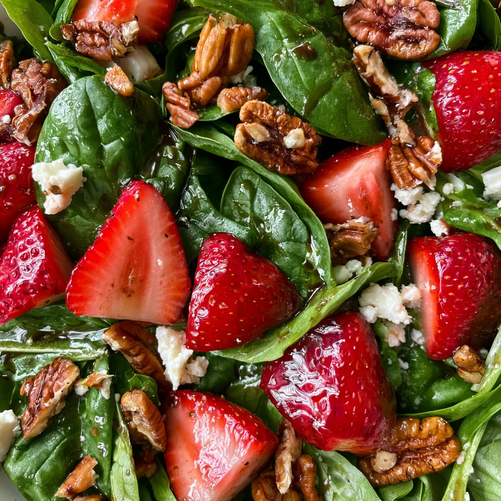 Spinach Strawberry Salad with Pecans: A Delicious Delight! 2 Spinach Strawberry Salad with Pecans